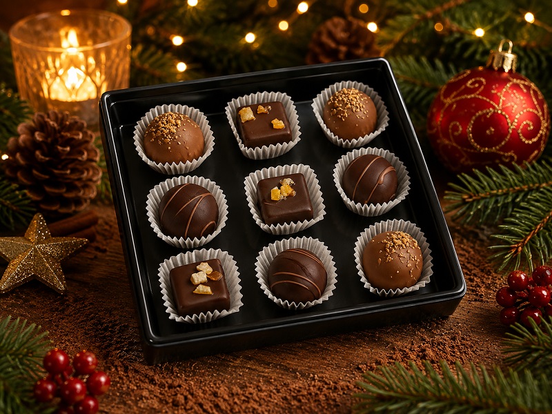 Pralinenmischung „Weihnacht" 9 Stück - alkoholfrei